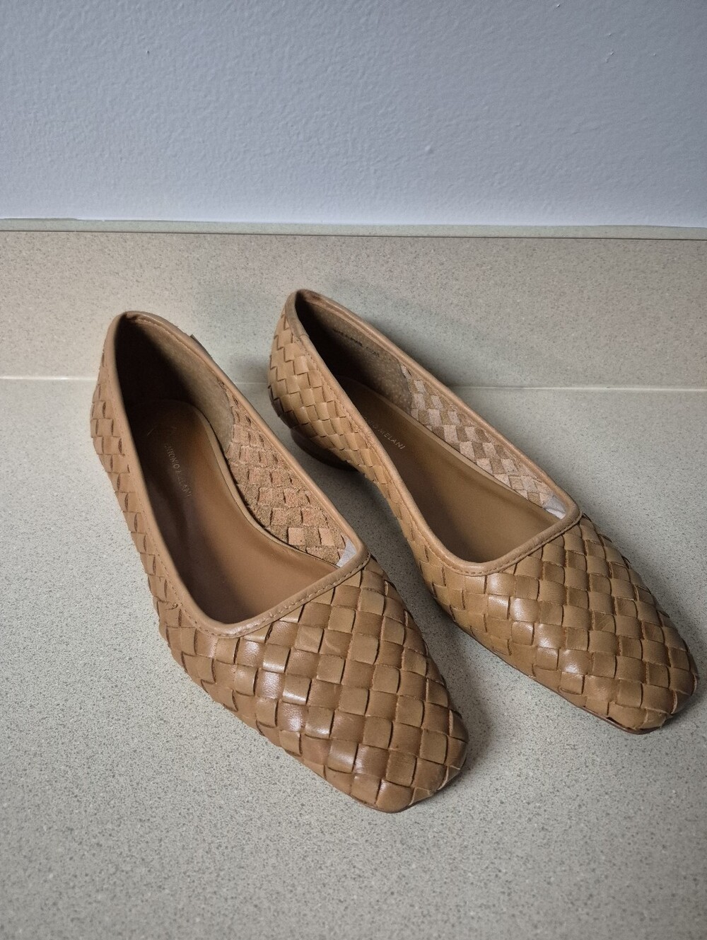 Antonio Melani Deacon Flats Tan Woven Leather Labeled as 8.5 *See Note*